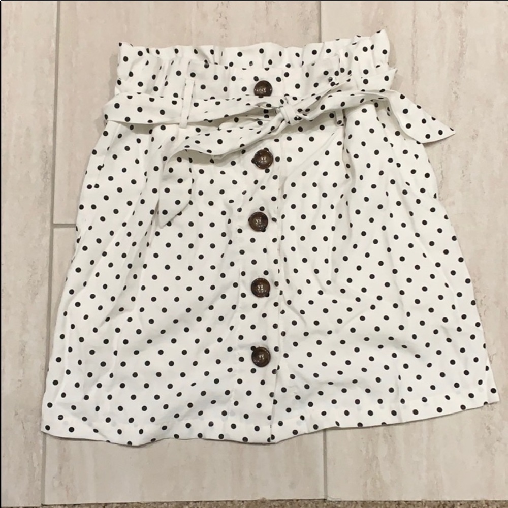 Vici Black & White Polka Dot Skirt
